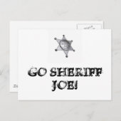 Carte Postale Allez Sheriff Joe ! (Devant / Derrière)