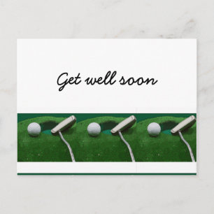 Carte Postale Allez-y bientôt pour golfer