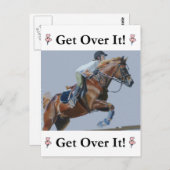 Carte Postale Allez-Y ! Cheval Jumper (Devant / Derrière)