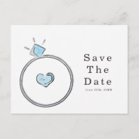 Alliance de fiançailles fantaisiste Save The Date
