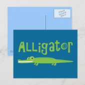 Carte Postale Alligator (Devant / Derrière)