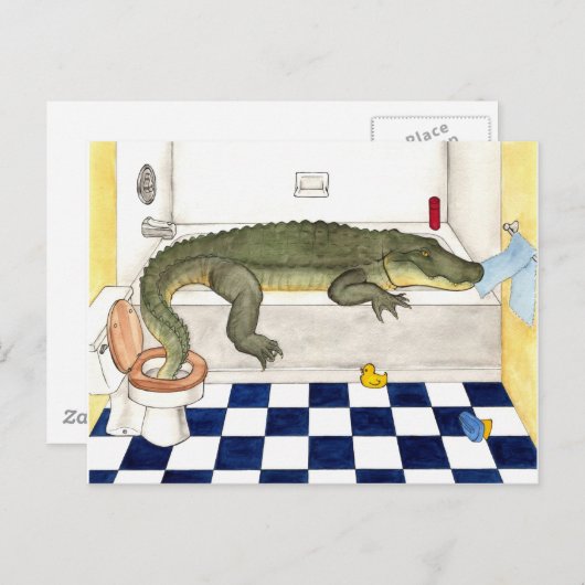 Carte Postale Alligator (Devant / Derrière)
