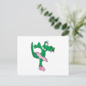 Carte Postale alligator ballerine drôle (Debout devant)
