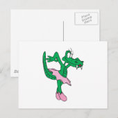 Carte Postale alligator ballerine drôle (Devant / Derrière)