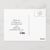 Carte Postale Alligator bleu Jaune Merci de fête d'anniversaire (Dos)