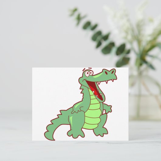 Carte Postale Alligator de dessin (Debout devant)