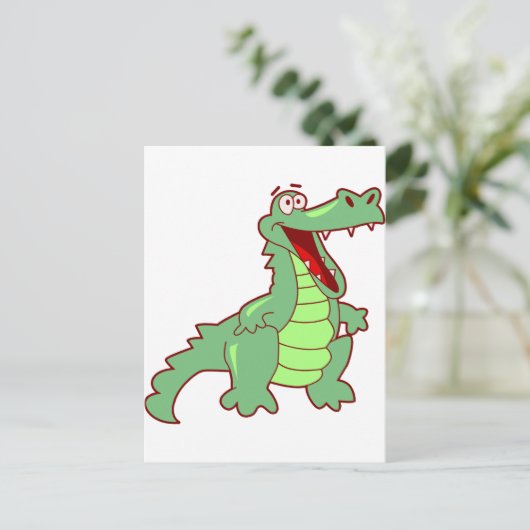 Carte Postale Alligator de dessin (Debout devant)