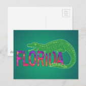 Carte Postale Alligator de Floride (Devant / Derrière)