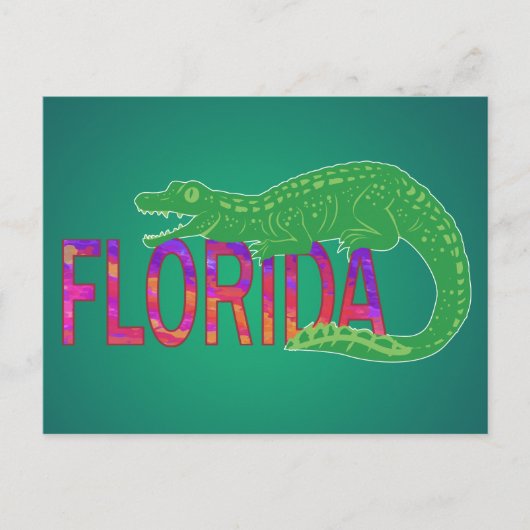 Carte Postale Alligator de Floride (Devant)