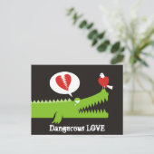 Carte Postale Alligator en amour (Debout devant)