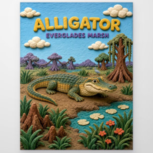 Carte Postale Alligator Everglades Marais Moderne KlayKoo