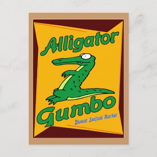 Carte Postale Alligator Gumbo (Devant)