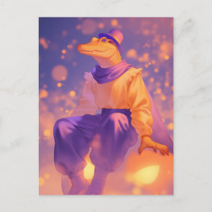Carte Postale Alligator Halloween