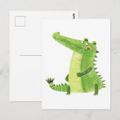 Carte Postale Alligator mignon (Devant / Derrière)