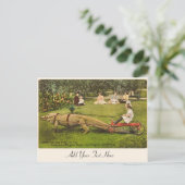 Carte postale Alligator personnalisée (Debout devant)