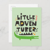 Carte Postale Alligator petit aventurier (Devant / Derrière)