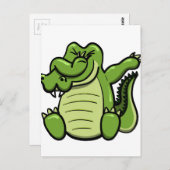 Carte Postale Alligator pour animaux de fond (Devant / Derrière)