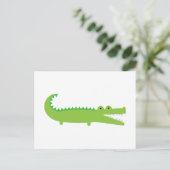 Carte Postale Alligator vert mignon (Debout devant)