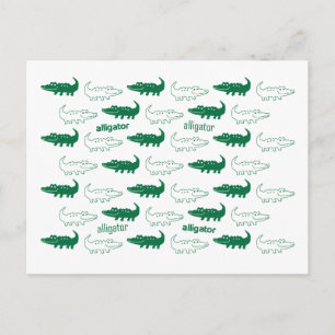 Carte postale Alligator verte
