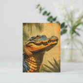 Carte Postale Alligator vintage (Debout devant)