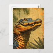 Carte Postale Alligator vintage (Devant / Derrière)