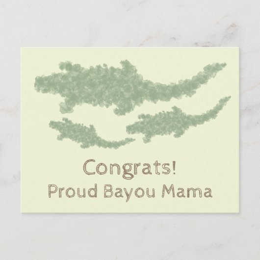 Carte Postale Alligators camouflage Cool - transparent. (Devant)