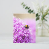 Carte Postale Allium avec l'abeille (Debout devant)