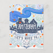 Carte Postale Allons à Amsterdam (Devant)