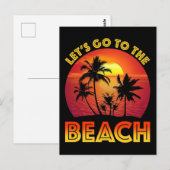 Carte Postale Allons à la plage (Devant / Derrière)