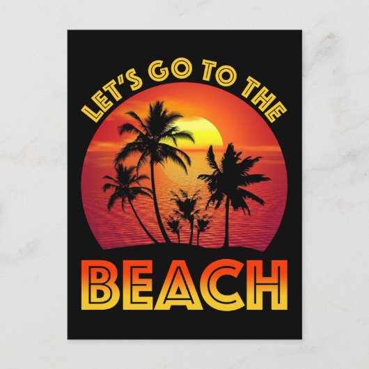 Carte Postale Allons à la plage (Devant)
