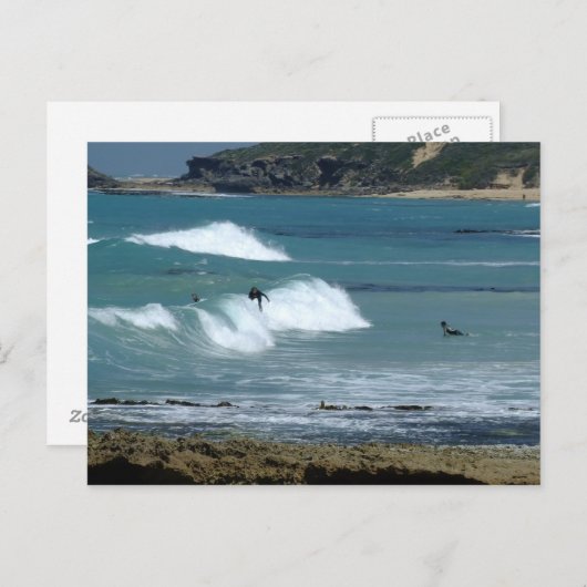 Carte Postale Allons faire du surf ! (Devant / Derrière)