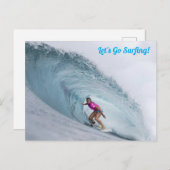 Carte Postale Allons Faire du Surf (Devant / Derrière)