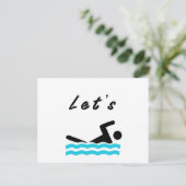 Carte Postale Allons nager (Debout devant)