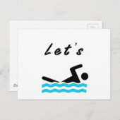 Carte Postale Allons nager (Devant / Derrière)