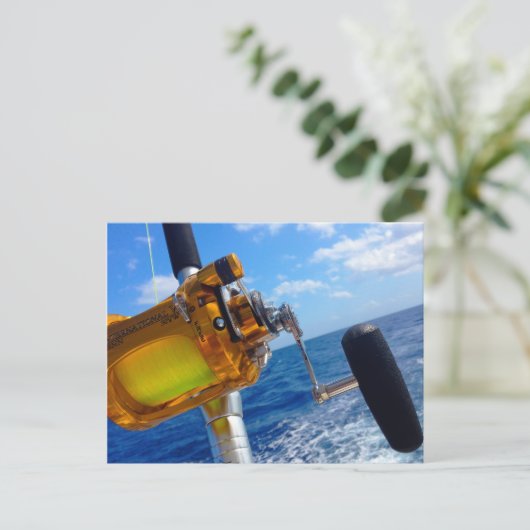 Carte Postale Allons pêcher (Debout devant)