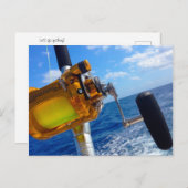 Carte Postale Allons pêcher (Devant / Derrière)