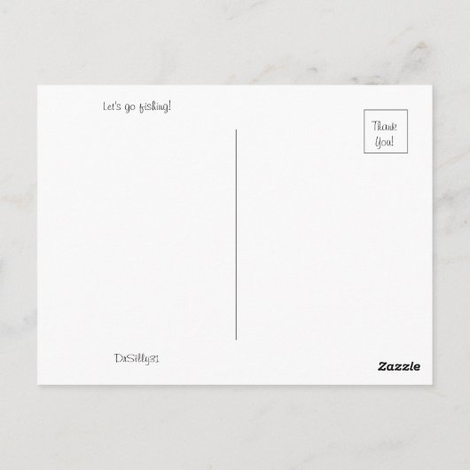 Carte Postale Allons pêcher (Dos)