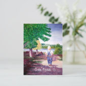 Carte postale - Allons pêcher (Debout devant)