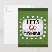 Carte postale Allons pêcher (Devant / Derrière)