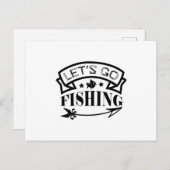 Carte Postale Allons pêcher (Devant / Derrière)