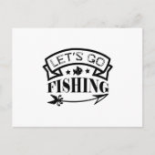 Carte Postale Allons pêcher (Devant)