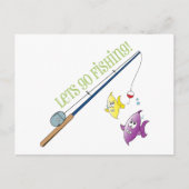 Carte Postale Allons pêcher (Devant)