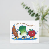 Carte Postale Allons tous au marché (Debout devant)