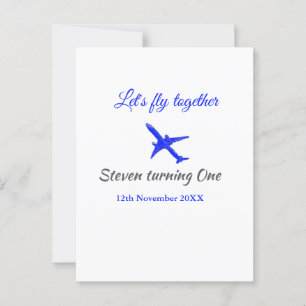 Carte Postale Allons voler ensemble premier anniversaire avion b