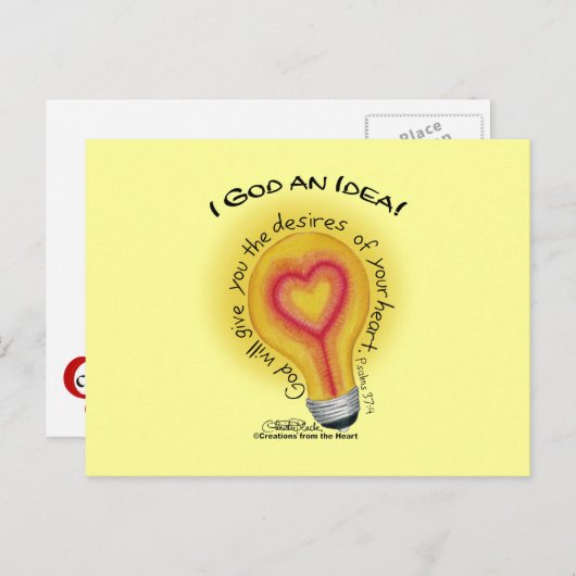 Carte Postale Allumette Idée de Dieu (Devant / Derrière)