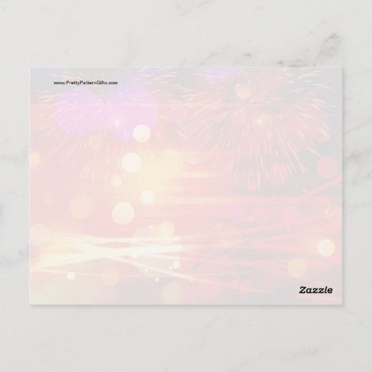 Carte Postale Allumez le ciel Rayons lumineux et feux d'artifice (Dos)