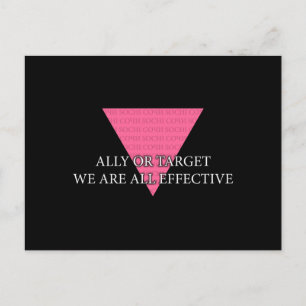 Carte Postale Ally ou Cible : Nous sommes tous efficaces