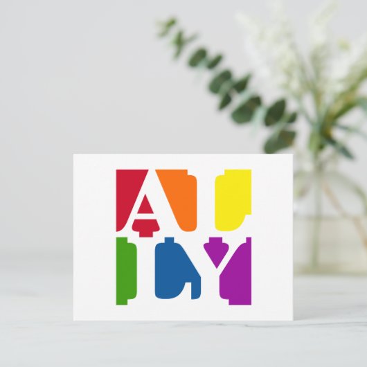 Carte postale Ally Pop White (Debout devant)