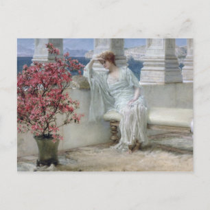 Carte Postale Alma Tadema   Her eyes are with her thoughts ?