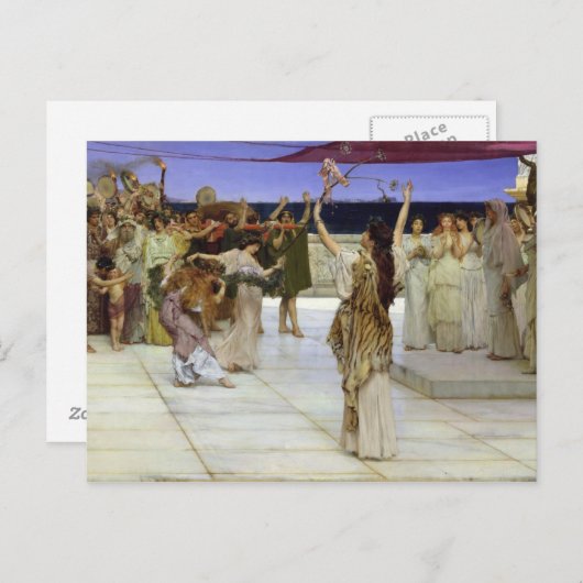 Carte Postale Alma-Tadema | Une dédicace à Bacchus (Devant / Derrière)
